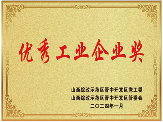 優(yōu)秀工業(yè)企業(yè)獎(jiǎng)